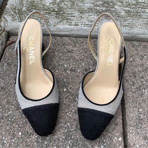 Chanel Slingback 2-tone heels